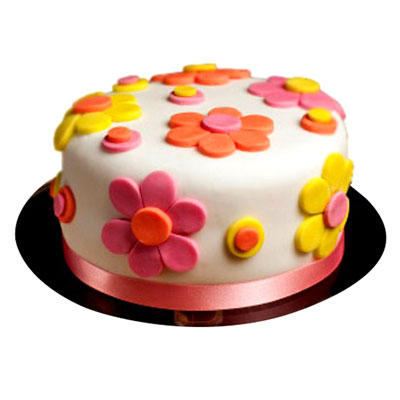 "Floral Fondant Cake - 2kgs - Click here to View more details about this Product